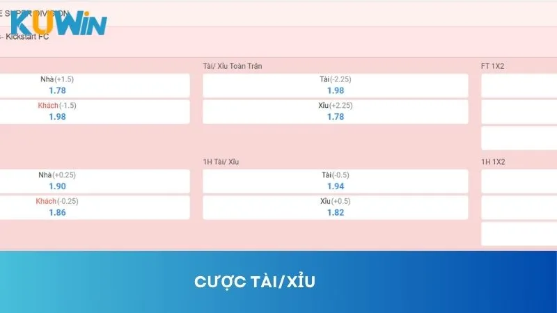 Cược Tài Xỉu là hình thức phổ biến trong các trận đấu cá cược