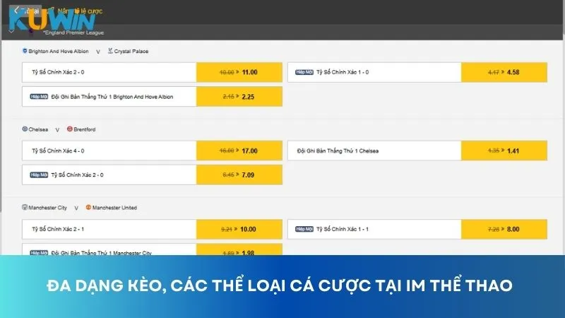 Kho kèo cá cược, thể loại đa dạng, thuận tiện cho bet thủ giải trí