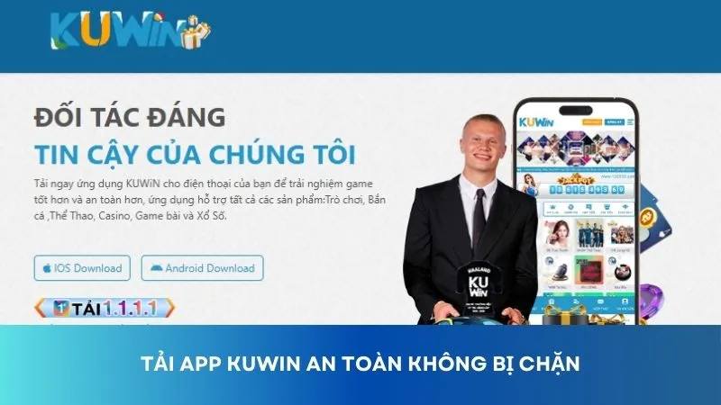 Đường link tải app Kuwin chính thống, an toàn.